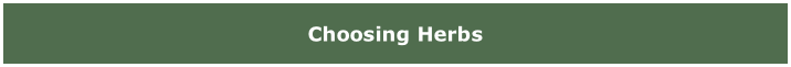 Choosing Herbs